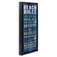thumbnail image 3 of Stupell Industries Blue Planked Beach Rules Sign Nature Painting Black Floater Framed Canvas Art Print Wall Art, 11 x 25, 3 of 9