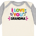 thumbnail image 4 of Inktastic I Love You Grandma with Flowers Girls Long Sleeve Baby Bodysuit, 4 of 5