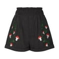 thumbnail image 2 of Rezuofi 2 Pcs Corduroy Shorts for Women Mushroom Embroidery Cottagecore Clothing Summer Casual Elastic Paperbag Waist Sweat Shorts, 2 of 6