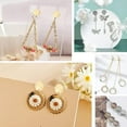 thumbnail image 4 of 10 piezas de aretes redondos planos texturizados chapados en oro de 18 quilates, accesorios de acero inoxidable para aretes, postes y cierres., 4 of 8