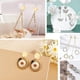 thumbnail image 4 of 10 piezas de aretes redondos planos texturizados chapados en oro de 18 quilates, accesorios de acero inoxidable para aretes, postes y cierres., 4 of 8