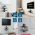thumbnail image 4 of 2 Tiers Av Shelf Wall Mount Shelf Black Bracket Stand for AV Receiver Component Xbox Cable Boxes Gaming Systems, 4 of 7