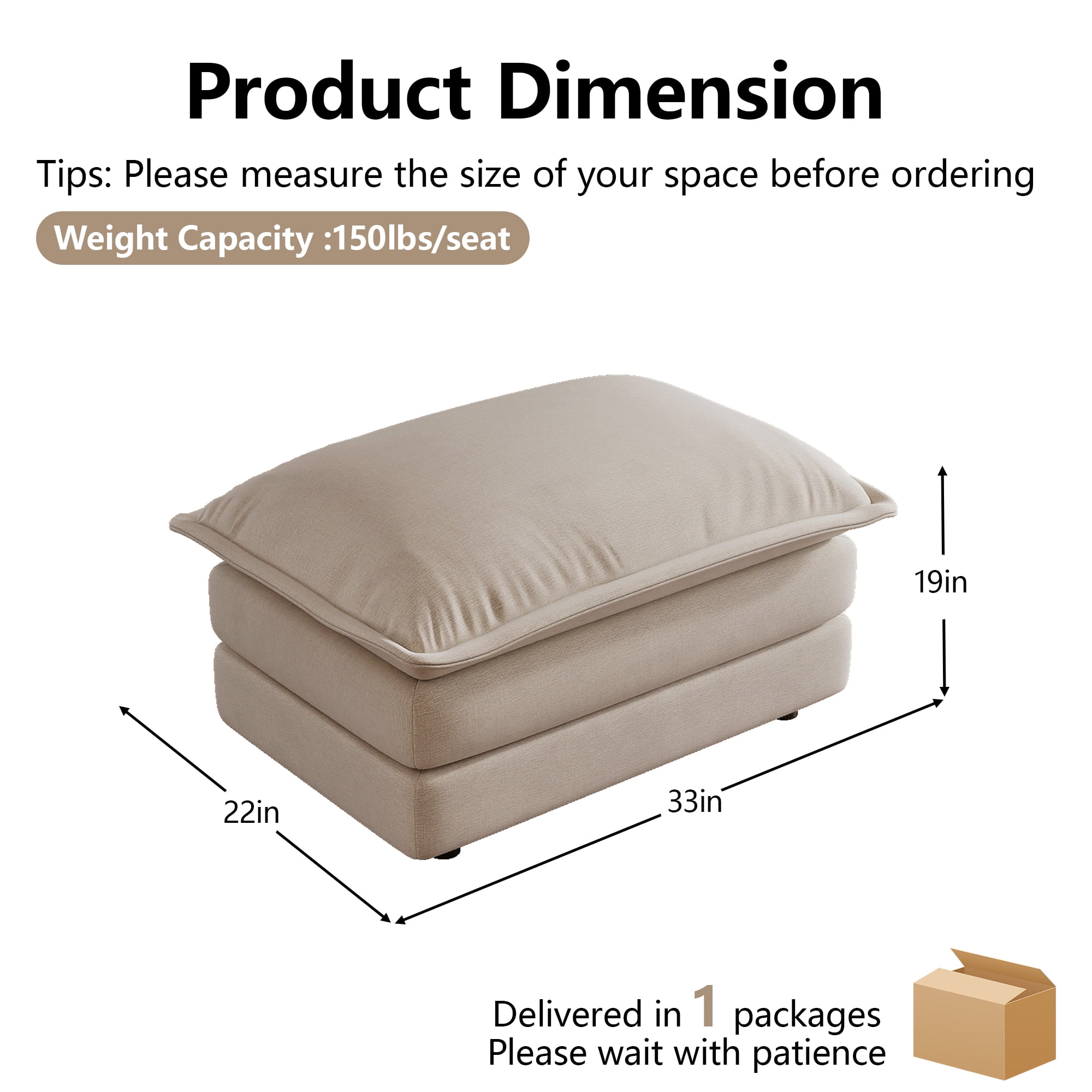 Modular Sectional Sofa Chenille Fabric Solid Wood Frame Flexible Combination for Living Room Home Theater
