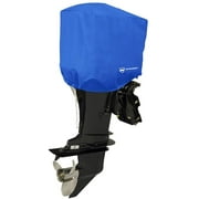Seamander Outboard Motor Cover, Engines Cover Waterproof Half Motor Cover, Pacific Blue, Fit up to from 10HP to 200HP