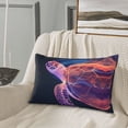 thumbnail image 4 of Plush Throw Pillow Covers, Abstract Line Turtle Pillow Cases with Invisible Zipper, Breathable Microfiber Pillow Cases Standard Size for Sleeping Bedroom Sofa Living Room 20x30, 4 of 5