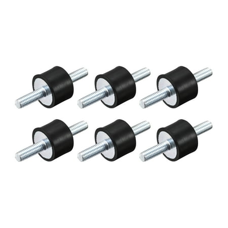 

Rubber Mounts M6x18mm Male Vibration Isolator Shock Absorber D20mmxH15mm 6 Pack