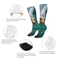thumbnail image 3 of Fotbe Underwater Swimming Duck Calcetas Divertidas Estampadas para Hombre y Mujer, Calcetas de Algodón hasta la Rodilla para Caminar, Correr, Enfermería y Embarazo, 3 of 6