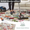 thumbnail image 5 of Watercolor Flowers Outdoor Rug for Patio/Deck/Porch, Non-Slip Large Area Rug 6 x 9 Ft, Rustic Spring Floral Botanical Beige Indoor Outdoor Rugs Washable Area Rugs, Camping Rug Carpet Runner, 5 of 8