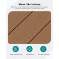 thumbnail image 4 of SSyao HDPE Outdoor Coffee Table, All-Weather Rectangular Patio Side Table, Heavy Duty Weather-Resistant Balcony Table for Poolside, Deck, Garden, Backyard Furniture,Brown 1pack, 4 of 7