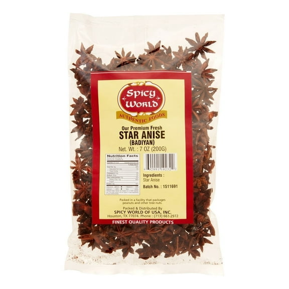 Spicy World Whole Star Anise, 7 Oz