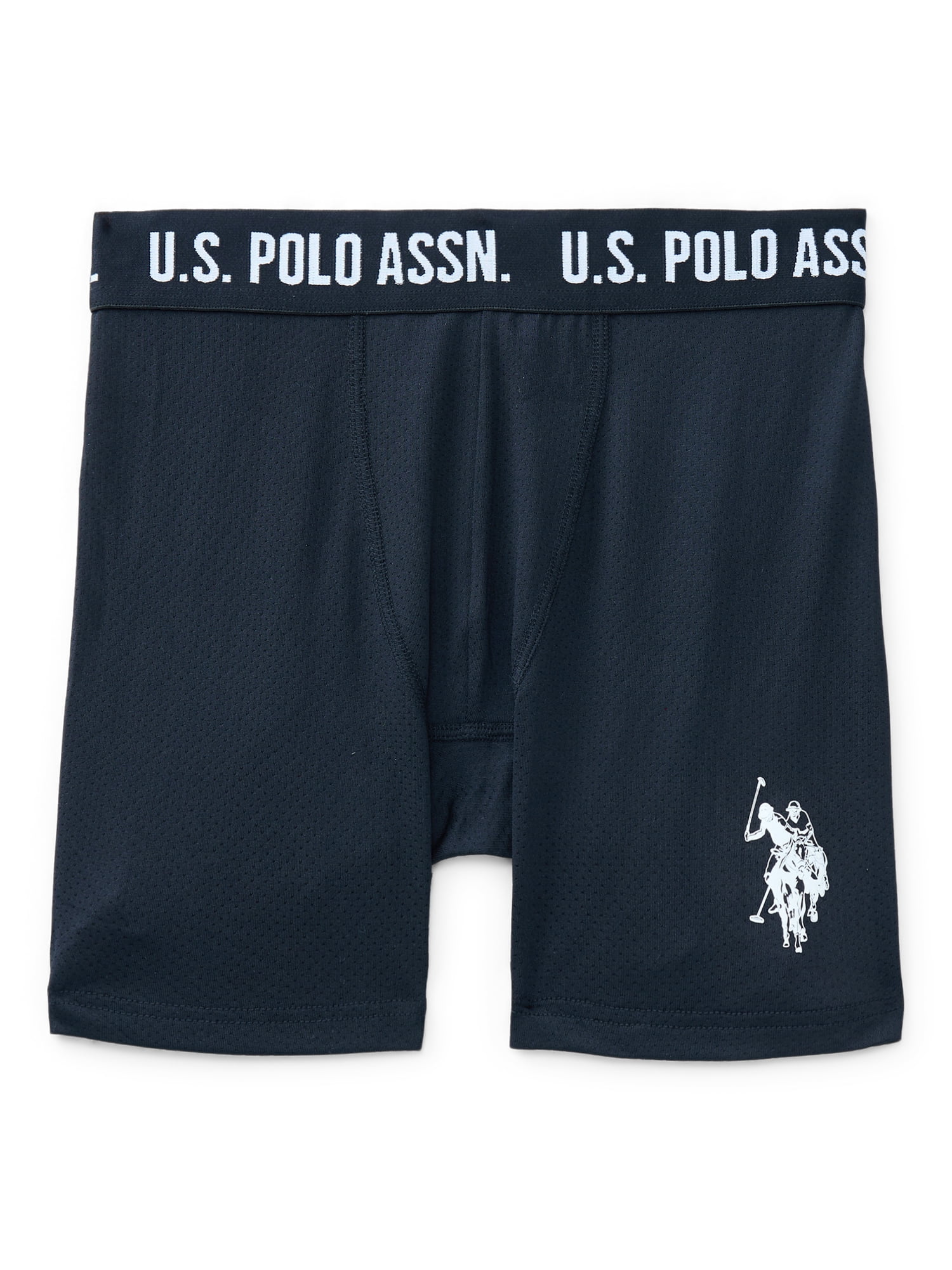U.S. Polo Assn. Boys Performance Mesh Tagless Boxer Briefs, 5-Pack, Sizes S-XXL