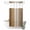 Brown Yellow, variant on No Hook Shower Curtain, Blue Brown Shower Curtains for Bathroom with See Through Top Window, Gradient Wood Grain Farmhouse Country Waterproof & Washable Bath Curtain Stand Up Stall 36"x72"