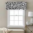 thumbnail image 3 of Black Leopard Stripes Valance Curtain for Windows Retro Black White Animal Print Rod Pocket Curtain Valances Short Window Treatments Panels for Kitchen Bathroom Laundry Room Basement 42 x 12 Inch, 3 of 9