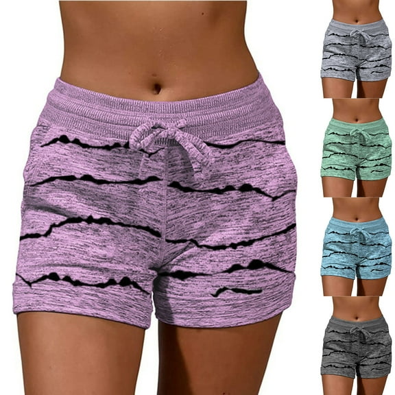 Jacenvly New Summer Shorts for Women Womens Casual Shorts Drawstring Elastic Waist Summer Shorts Comfy Pocketed Solid Pants Soft Satiny High Waistloose Shorts for Women Casual Dark Gray