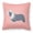 Pink, variant on Carolines Treasures BB3817PW1414 Bearded Collie Checkerboard Green Fabric Decorative Pillow