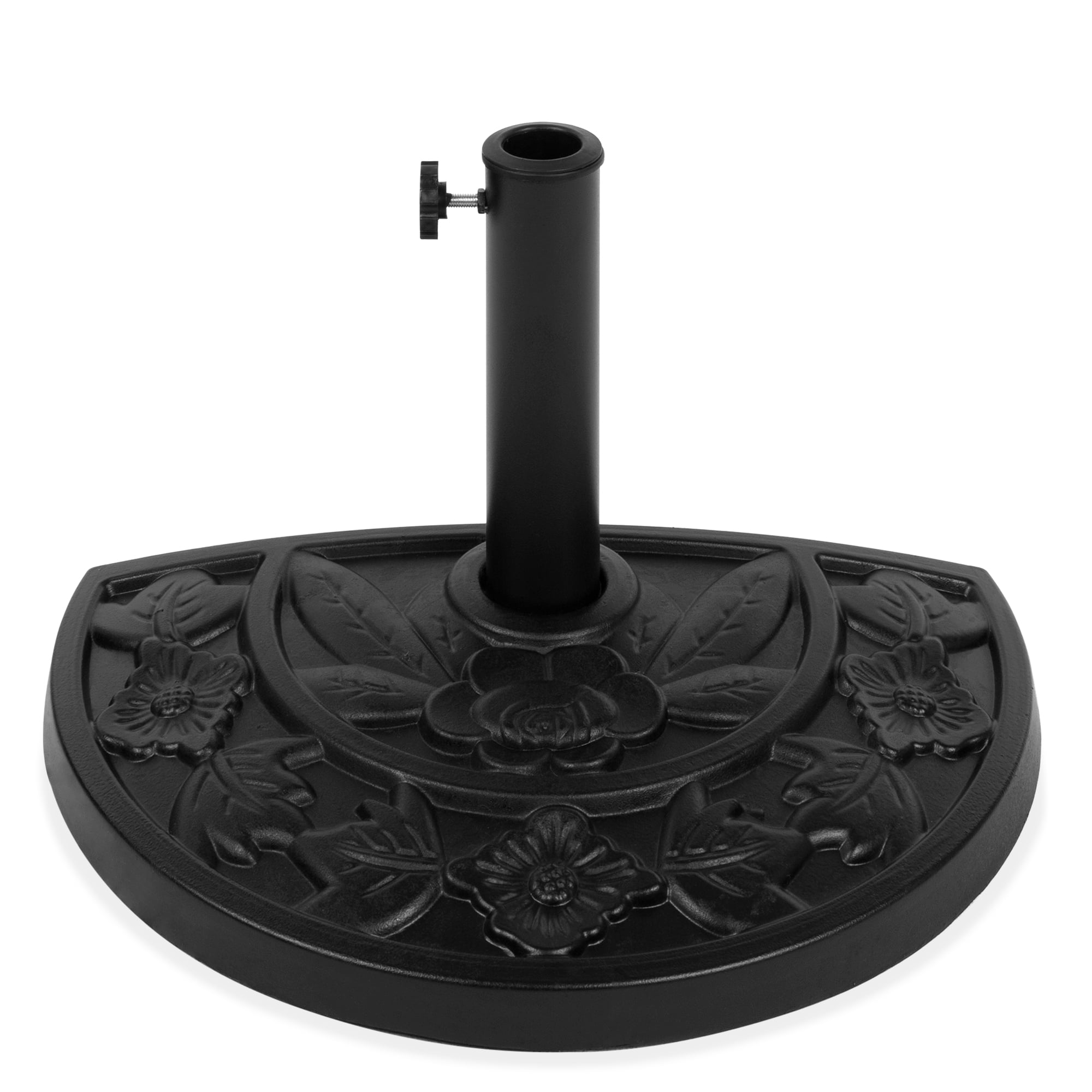 Best Choice Products 19in Half Patio Umbrella Stand Base W Weather Resistant Resin Fits Standard Pole Sizes Black Walmart Com Walmart Com