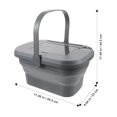 thumbnail image 3 of SEWACC Foldable Water Bucket Grey Plastic For Car Washing 1Set, 3 of 8