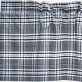 thumbnail image 3 of Max Plaid Gray 100% Cotton Set of 2 Window Valances 15.5" x 72", 3 of 4