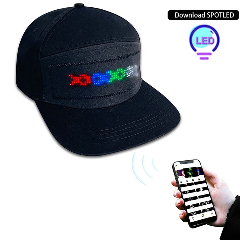 Led Screen Inside Hat Removable LED Screen Cap Yoyoway LED Rolling Display Hat - Bluetooth ...