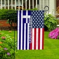 thumbnail image 3 of American Half Greece Flag Greek Friendship U.S.A My Home My Blood Garden Flag, Double-Sided Decorative Outdoor Flag, Polyester Yard Flag 12 x 18 in, 3 of 5