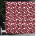 thumbnail image 3 of Ambesonne Nautical Shower Curtain, Whale with Coral Sponge, 69"Wx70"L, Ruby Charcoal Grey and White, 3 of 4