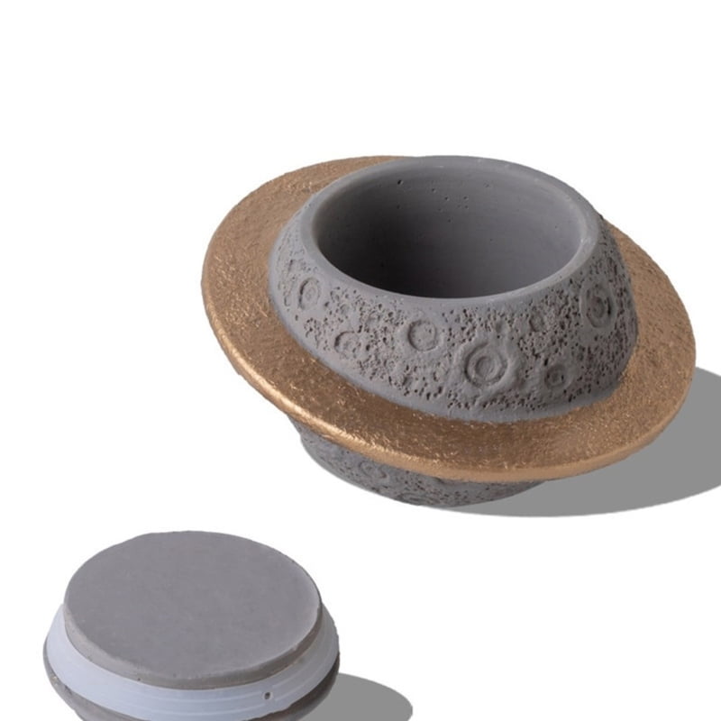 lanema Portland Cements Pet Cremation Urn Modern Planet Memorial Ashes Holder For Home Garden Backyard Tributes Display