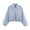 Light Blue, variant on Womens Cropped Bomber Jacket Trendy Zip Up Lightweight Coat with Pockets Long Sleeve Casual Bomber Jacket Women's Lapel Baseball Jacket