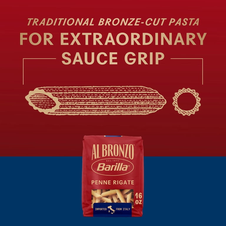 Barilla Al Bronzo Bronze Cut Penne Pasta, 16 oz Non-GMO - Walmart.com