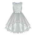 thumbnail image 1 of Vestido de Niña de Flores Gris para Boda, Fiesta, Dama de Honor, 5 Años, 1 of 7