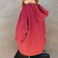 thumbnail image 3 of SonxaHe Big Girl Hooded Sweatshirt Gradient Long Sleeve Oversized Top Comfy Sports Fall Hoodie with Pocket Red,Sized 11-12, 3 of 5
