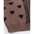 thumbnail image 5 of Women's Heart Knit Cardigan Sweater, V-Neck Long Sleeve Loose Fit Casual Knitwear for Fall and Winter, 5 of 8