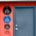 thumbnail image 5 of Signs ByLITA Circle Push Button To Exit Sign (Red) - Small, 5 of 8