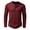 Wine, variant on WREESH Mens Casual Workout Shirt Solid Long Sleeve T Shirt Button Up Crewneck Pullover Soft Breathable Undershirt Wine