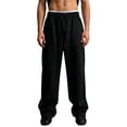 thumbnail image 4 of SAWOBUUN Men's Casual Sweatpants Loose Fit Wide Leg Sport Trousers Baggy Relaxed Comfortable Everyday Athletic Pants, 4 of 6