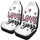 thumbnail image 2 of Juego de 2 fundas para asientos de coche ABPHQTO letras frase creativa corazones y te amo texto romántico Universal, 2 of 4