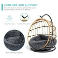 thumbnail image 4 of SWITTE Wicker Pet Bed Hammock Hanging Swing Cat Bed Dog & Cats Indoors & Outdoors,Dark Grey, 4 of 7
