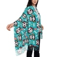 thumbnail image 4 of Fotbe Skull Cat Print Womens Fall Winter Scarf Tassel Soft Warm Blanket Scarves Womens Shawl Wraps, 4 of 8