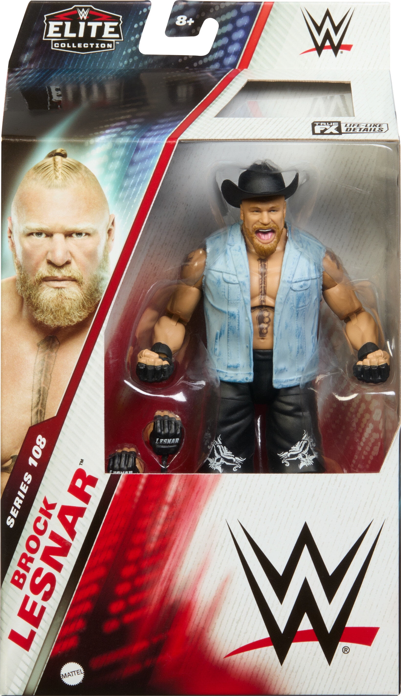 WWE Elite Brock Lesnar Action Figure, 6-inch Collectible Superstar with Articulation & Accessories