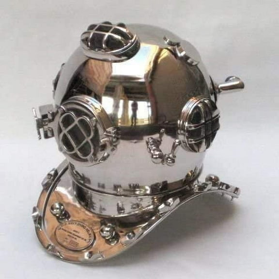 Real Simple.an Aluminum Diver's Helmet.Nautical Decor!!
