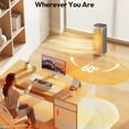 thumbnail image 2 of Space Heaters for Indoor Use, Portable Electric Heater with tat, 1500W PTC Ceramic Room Heater with Remote, 5 Modes, 60° Oscillating, 12H Timer Fast Heating Bedroom Office Bathroom Home, 2 of 5