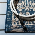 thumbnail image 4 of SAFAVIEH Courtyard Tangier Medallion Indoor/Outdoor Area Rug, Beige/Navy, 8' x 11', 4 of 8