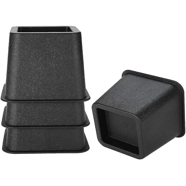 4 elevadores de muebles de 3 pulgadas, ajustables, para silla, sofá, patas resistentes, elevadores de cama, color negro