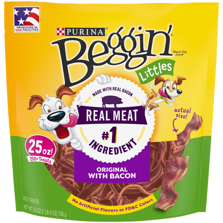 Purina Beggin' Dog Treats; Littles Bacon Flavor - 25 oz. (Best Dog Treat Pouch)