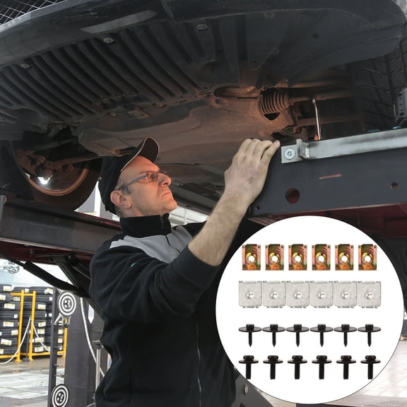 FOLOYORI 24Pcs Splash Shield Clips for Engine Maintenance in Assorted Color