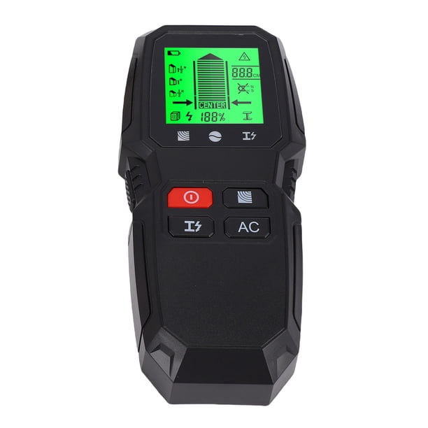 Detector De Escáner De Pared De Paneles De Yeso 5 En 1 Buscador De Vigas Multifuncional Pantalla LCD Para Madera Cable De CA Pernos Metálicos Cables Vigas Paneles De Yeso Negro