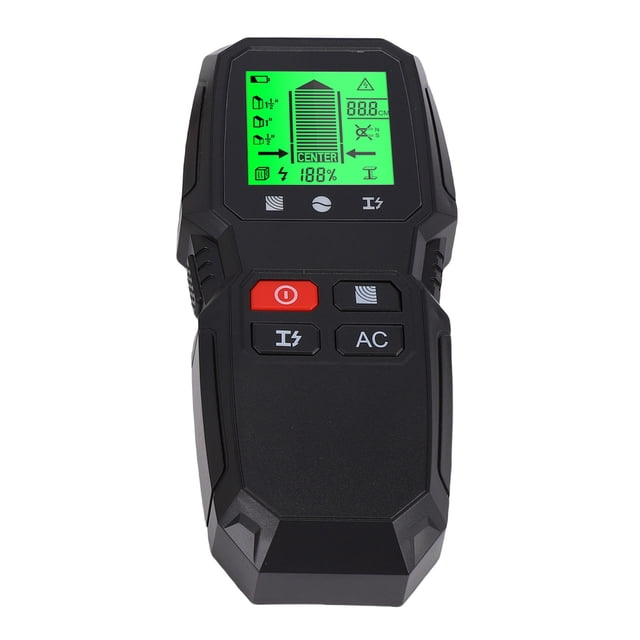 Detector De Escáner De Pared De Paneles De Yeso 5 En 1 Buscador De Vigas Multifuncional Pantalla LCD Para Madera Cable De CA Pernos Metálicos Cables Vigas Paneles De Yeso Negro
