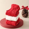 thumbnail image 5 of Skola Non Slip Socks for Women Warm Cozy Fuzzy Slipper Socks Soft Fluffy Christmas Grips Microfiber Ankle women's shoe size 5-8.5, 5 of 13
