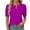 Purple, variant on Pincandy Womens Dressy Casual Tops Keyhole Business Work Blouses Pleated Puff Sleeve Summer Shirts
