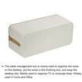 thumbnail image 4 of Uxcell Cable Management Box PP Cord Organizer Box w Tie to Hide Wires & Power Strips for Home Middle White,Wooden, 4 of 6