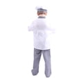 thumbnail image 5 of oqasdz Baby Boy Outfits Kids Chef With Hat And Apron Dress Up For Baking Cooking Class Party Cook Theme Event Stage Show Chef Coat Outfit, 5 of 7